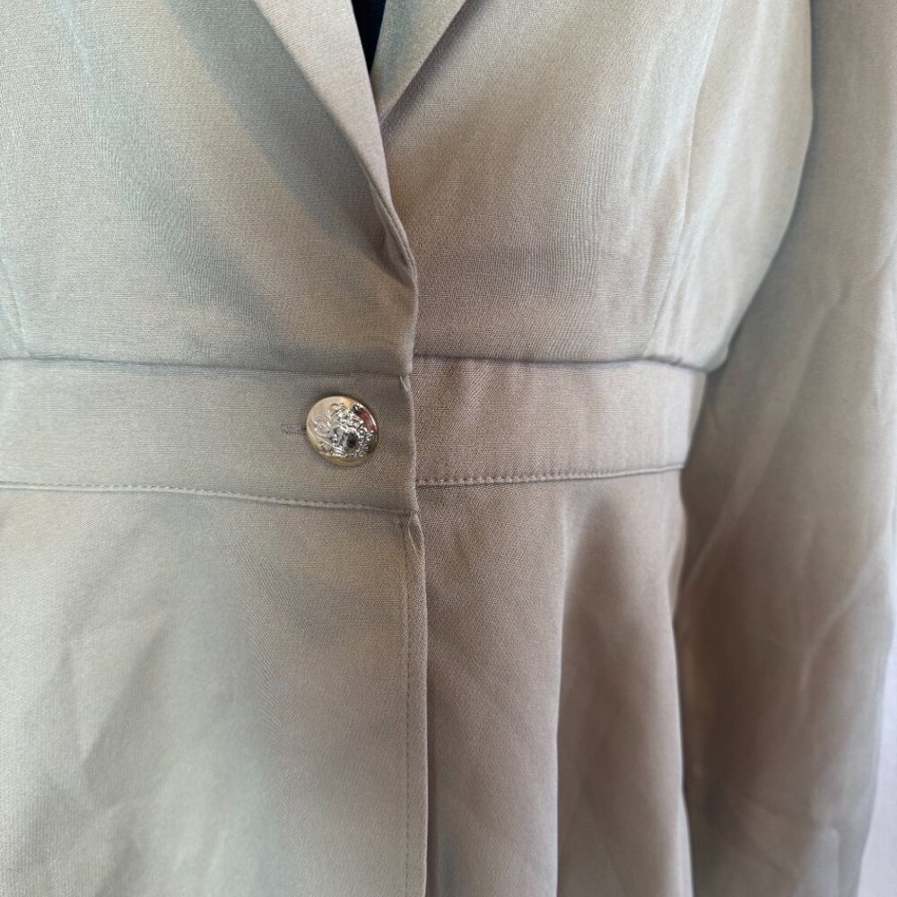 NWT Made with Love Single Button Peplum Blazer Large Tan - Picture 4 of 9